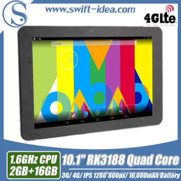 Tablet 10.1 Rk3188 Quad Core 4G Phone Call 16GB ROM IPS Retina 1280*800 Screen 5MP Camera with GPS Tablet PC (PRQ1046-4G)